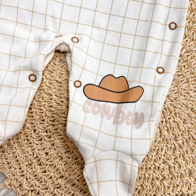 Macacão Malha Trape Zape - Cowboy - Areia e Off White
